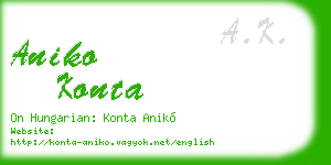 aniko konta business card